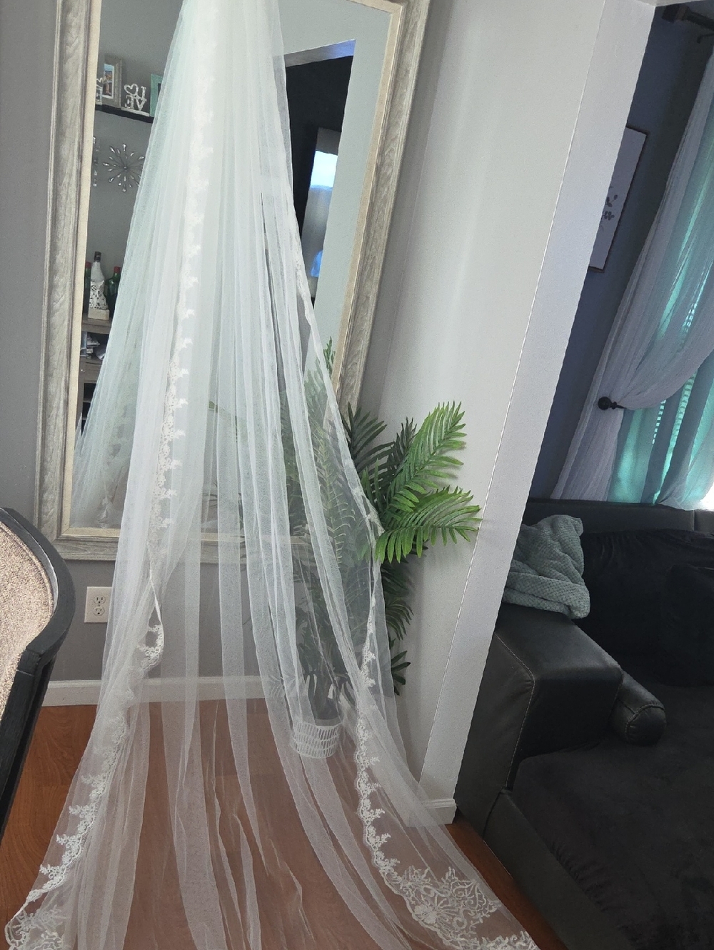 Delicate White Lace Canopy - Unbranded